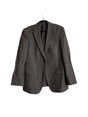 HUGO BOSS Men’s Wool Houndstooth Pattern Paolini Blazer Jacket Brown 42R